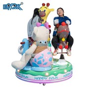 キリン カルーセル グラスファイバー 3 人乗りメリーゴーランド